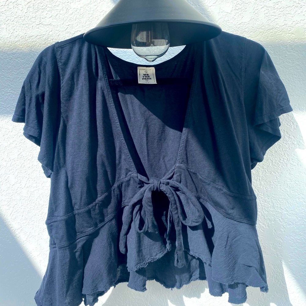 Free People Tie Blouse